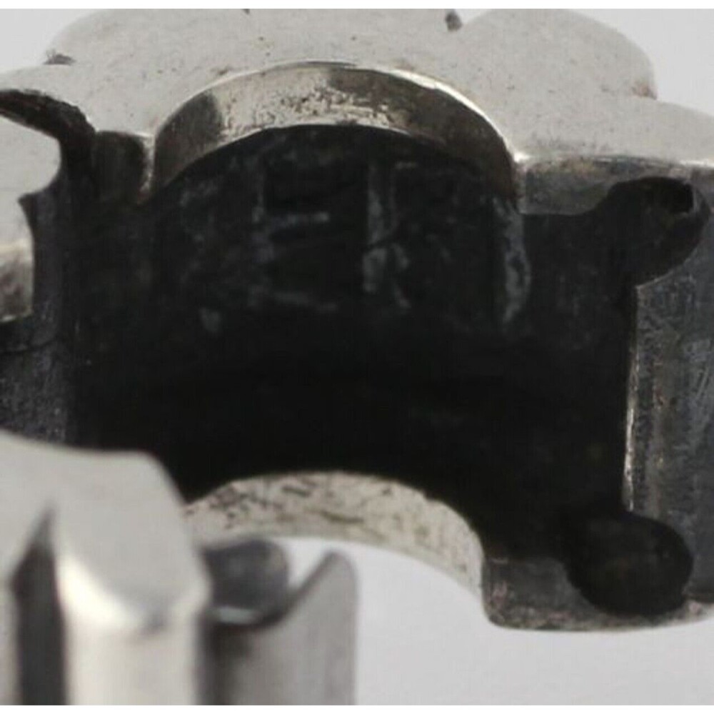 Authentic Pandora Ribbed Clip Sterling Silver Bead Charm - Picture 3 of 3